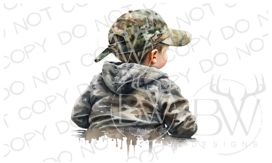 Little Boy Hunter Hunting Digital Download PNG