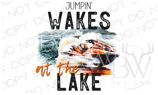 Jumpin' Wakes at the Lake Jet Ski Digital Download PNG