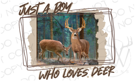 Just A Boy Who Loves Deer Hunting Digital Download PNG