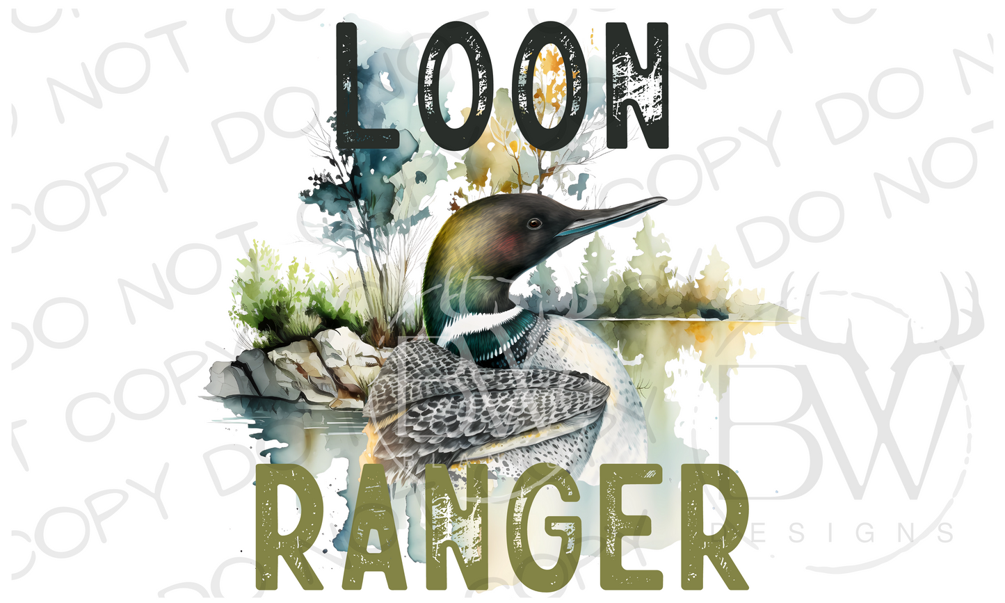 Loon Ranger Lake Loon Digital Download PNG