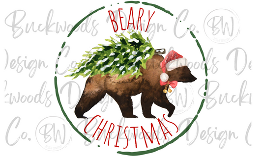 Beary Christmas Digital Download PNG