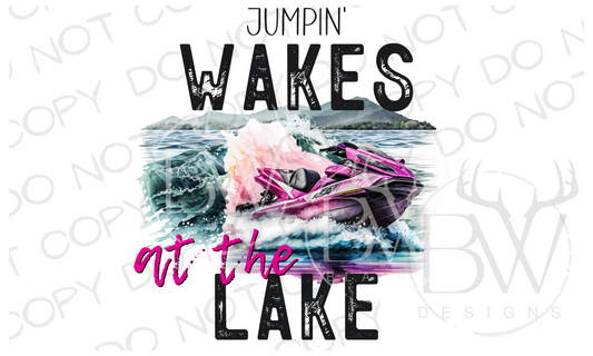 Jumpin' Wakes at the Lake Jet Ski Digital Download PNG