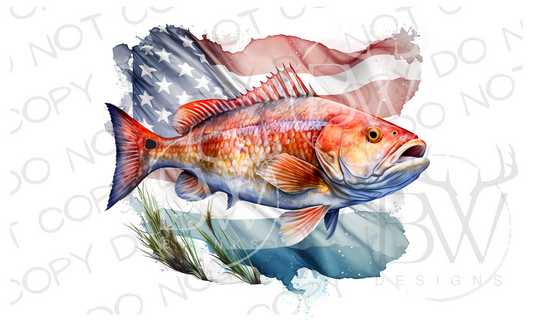 Redfish Saltwater Fishing Digital Download PNG