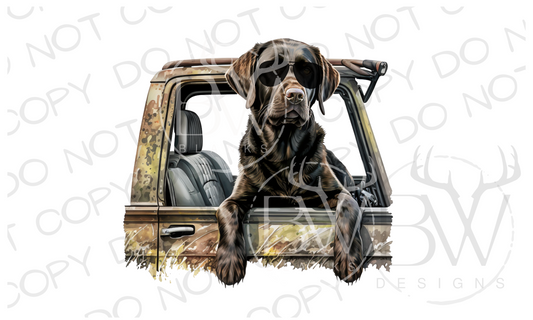 Lab Hunting Dog Digital Download PNG