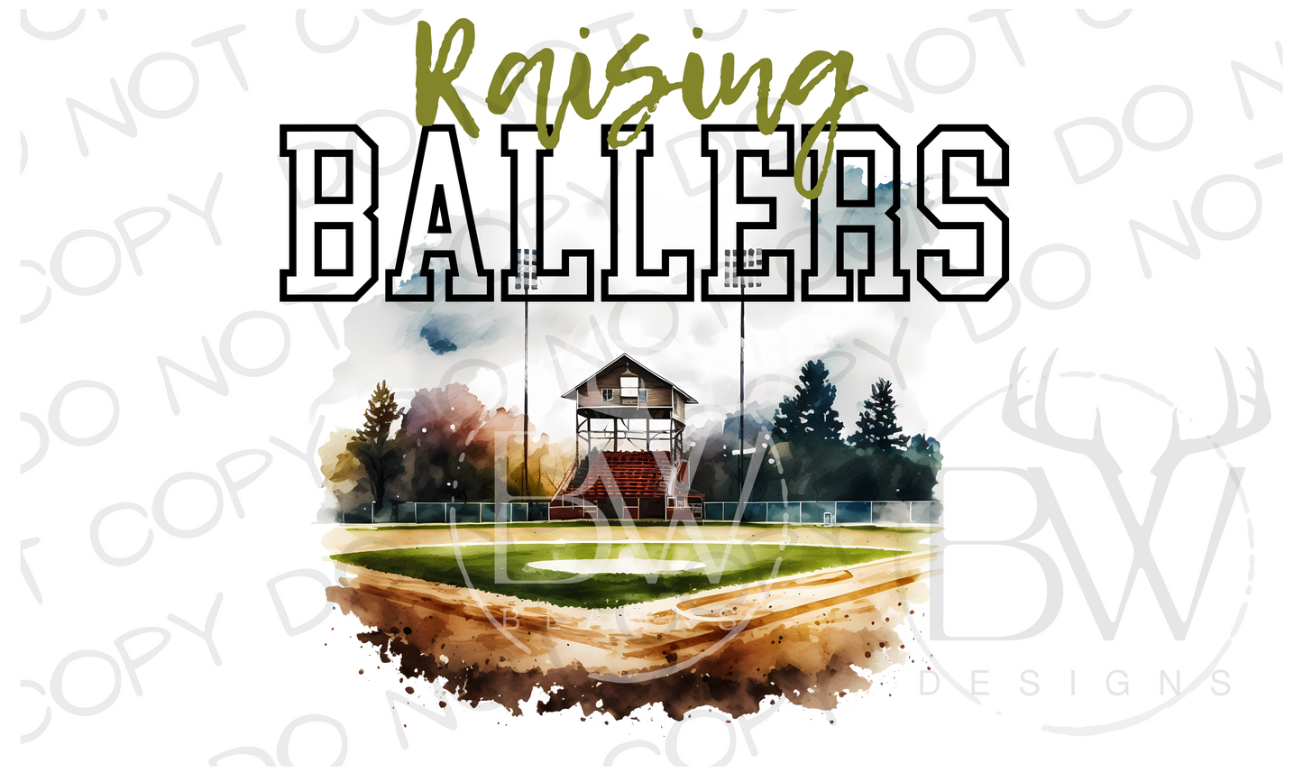 Raising Ballers Baseball Digital Download PNG