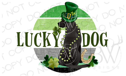 Lucky Dog Hunting Dog St. Patrick's Day Hunting Digital Download PNG