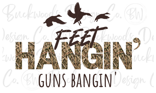 Feet Hangin' Guns Bangin' Duck Hunting Digital Download PNG