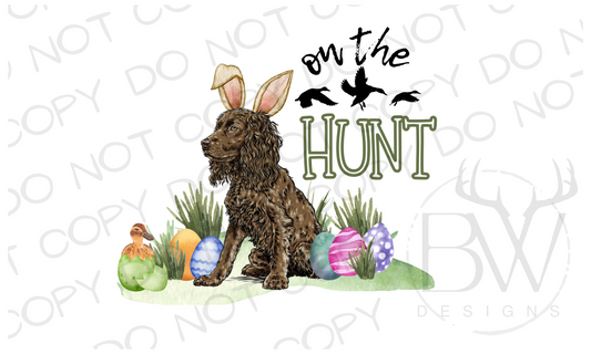 On the Hunt Easter Duck Hunting Digital Download PNG