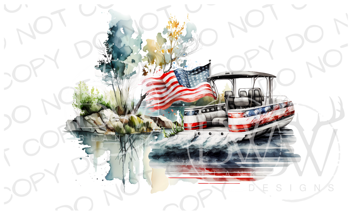 Pontoon Boat Boating Digital Download PNG