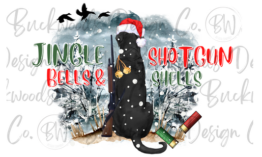 Jingle Bells & Shotgun Shells Hunting Christmas Digital Download PNG