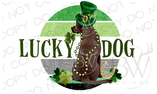 Lucky Dog Hunting Dog St. Patrick's Day Hunting Digital Download PNG