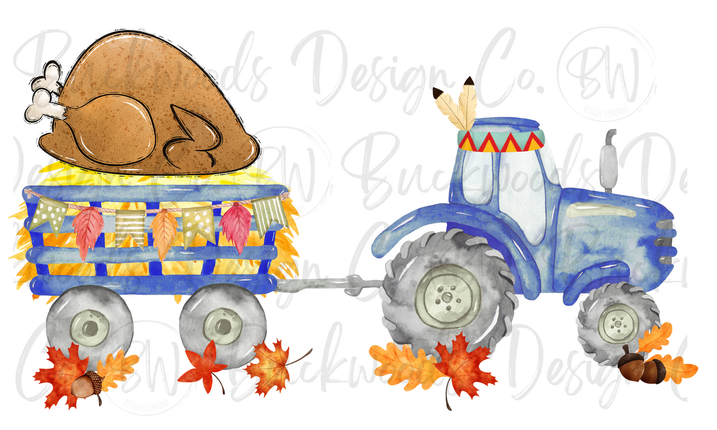 Thanksgiving Tractor Digital Download PNG