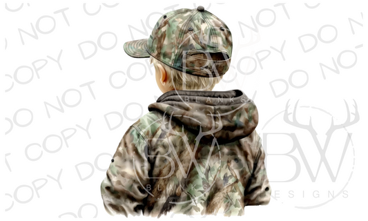 Little Boy Hunter Hunting Digital Download PNG