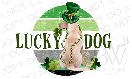 Lucky Dog Hunting Dog St. Patrick's Day Hunting Digital Download PNG