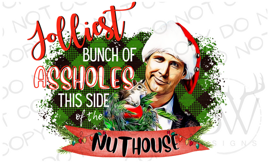 Jolliest Bunch of Assholes Christmas Family Vacation Digital Download PNG