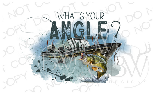 What's Your Angle? Fishing Digital Download PNG