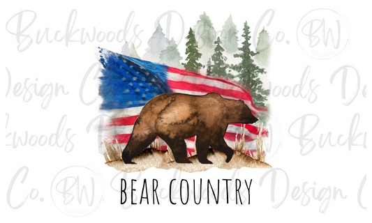 Bear Country Bear Hunting Digital Download PNG