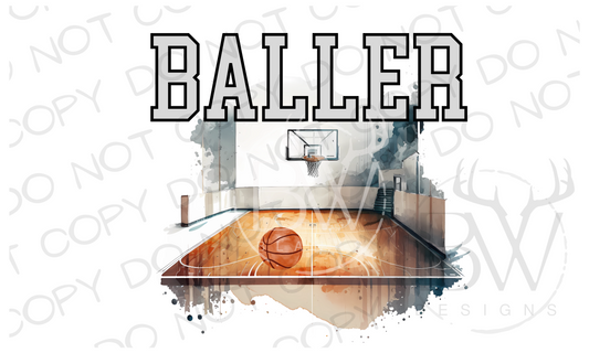 Baller Basketball Digital Download PNG