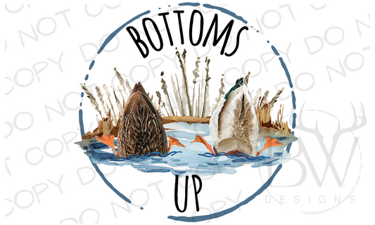 Bottoms Up Duck Hunting Digital Download PNG