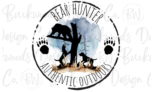 Bear Hunting Digital Download PNG