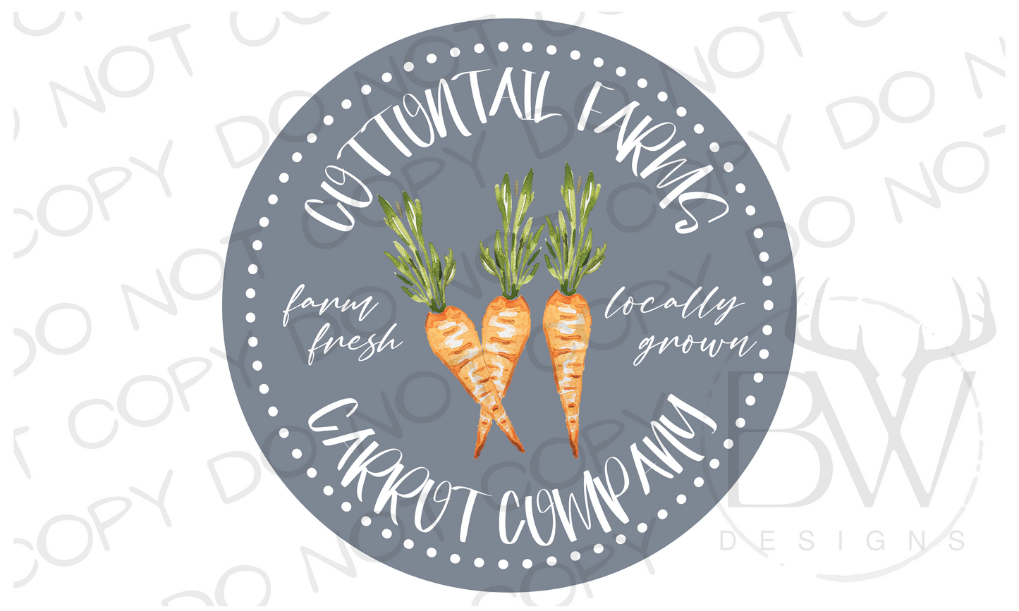 Cottontail Farms Carrot Company Easter Digital Download PNG