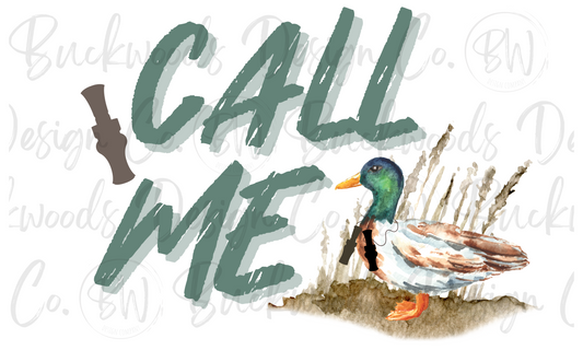 Call Me Duck Hunting Digital Download PNG