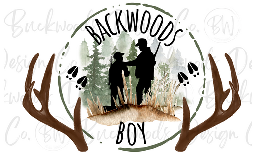 Backwoods Boy Deer Hunting Digital Download PNG