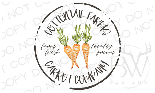 Cottontail Farms Carrot Company Easter Digital Download PNG