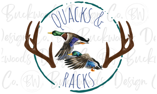 Quacks & Racks Hunting Digital Download PNG