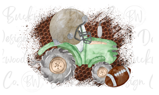 Football Tractor Digital Download PNG