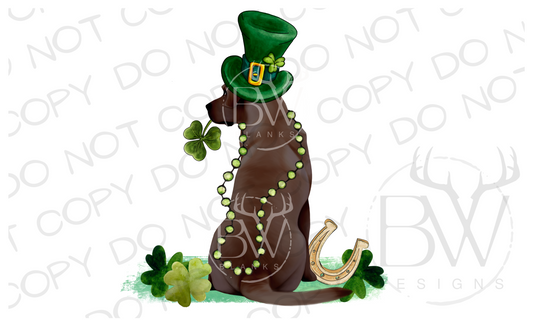 Irish Hunting Dog St. Patrick's Day Hunting Digital Download PNG