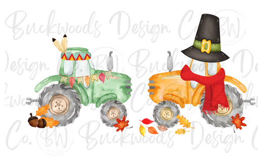 Thanksgiving Tractors Digital Download PNG