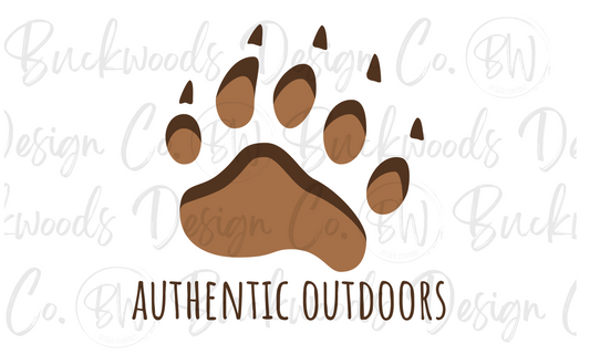 Authentic Outdoors Bear Hunting Digital Download PNG