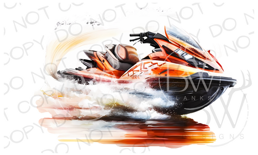 Jet Ski Summer Digital Download PNG