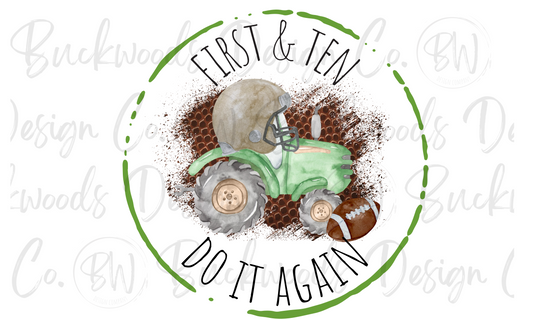 Football Tractor Digital Download PNG