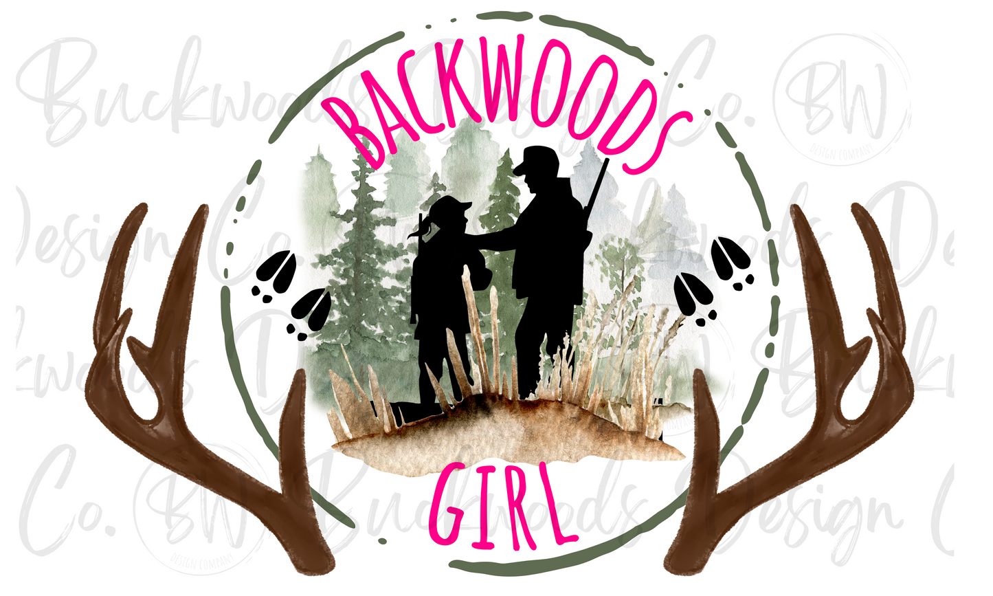 Backwoods Girl Deer Hunting Digital Download PNG