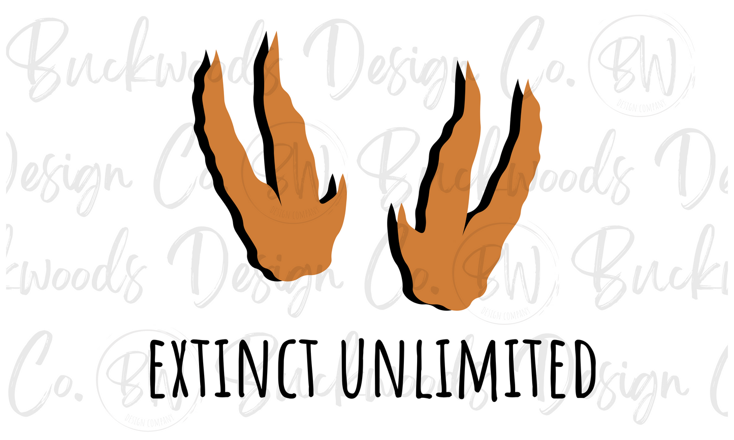 Extinct Unlimited Logo Dinosaur Digital Download PNG