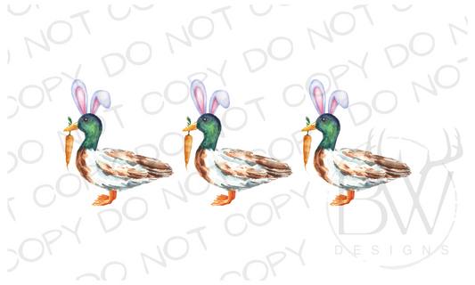 Easter Duck Trio Digital Download PNG