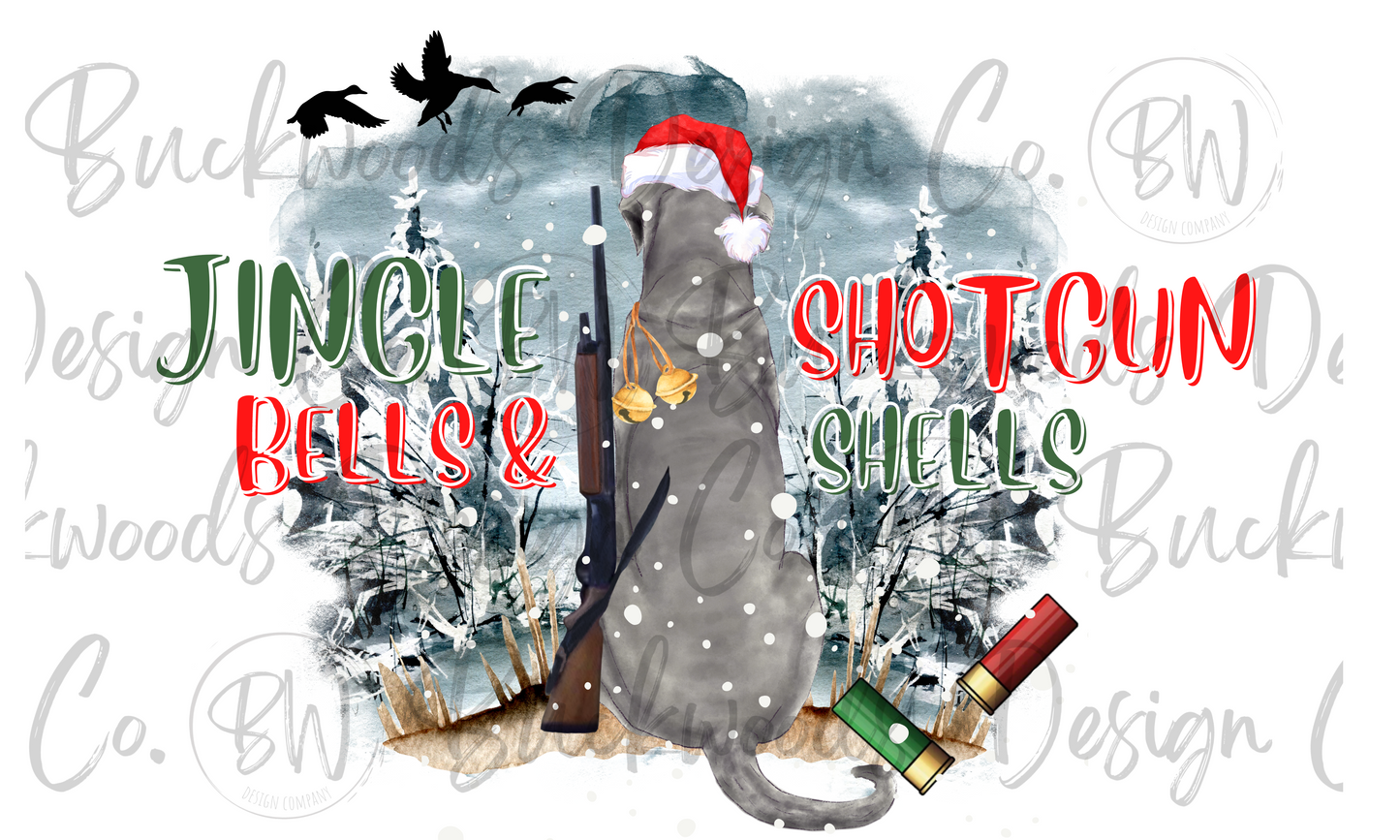 Jingle Bells & Shotgun Shells Hunting Christmas Digital Download PNG