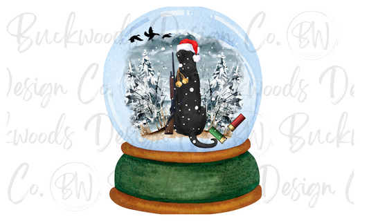 Duck Hunting Christmas Snow Globe Christmas Digital Download PNG