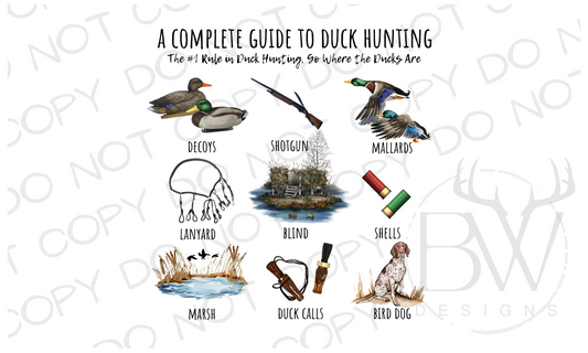 A Complete Guide to Duck Hunting Digital Download PNG