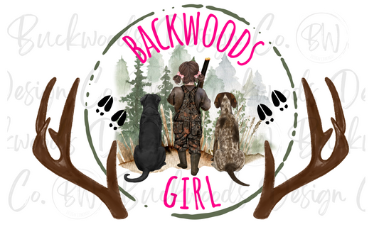 Backwoods Girl Deer Hunting Digital Download PNG