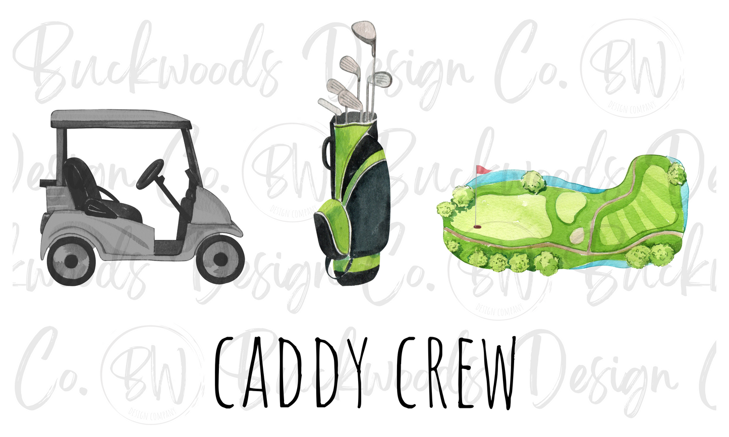 Caddy Crew Golf Digital Download PNG