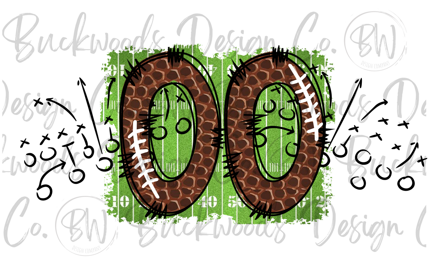 00 Doodle Football Jersey Numbers Football Digital Download PNG