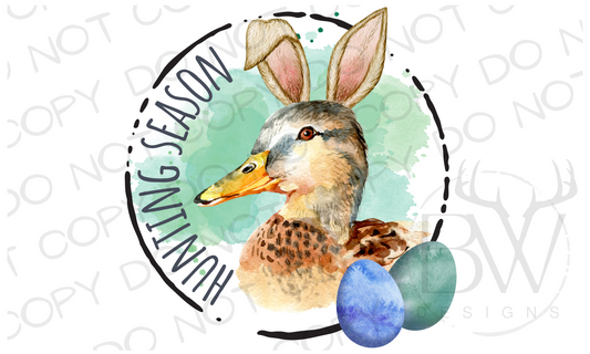 Hunting Season Easter Duck Hunting Digital Download PNG