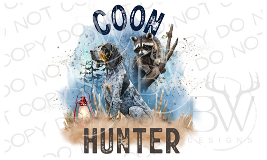 Coon Hunter Raccoon Hunting Digital Download PNG