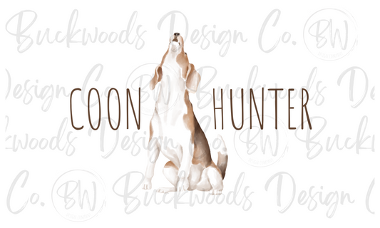 Coon Hunting Digital Download PNG