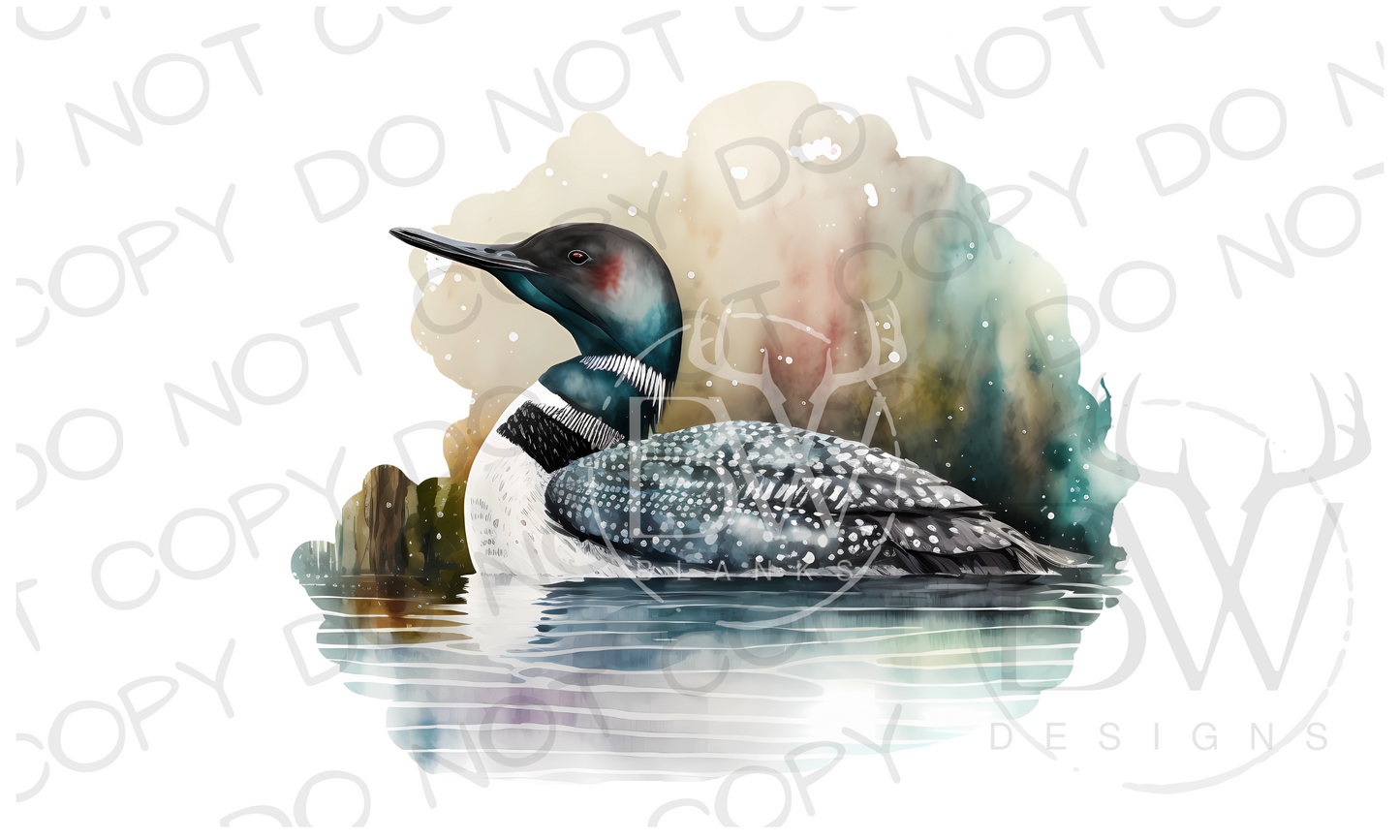 Lake Loon Digital Download PNG