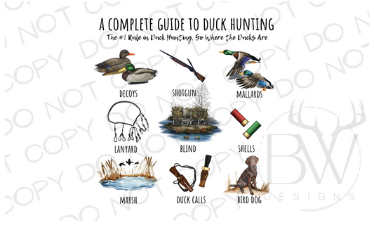 A Complete Guide to Duck Hunting Digital Download PNG