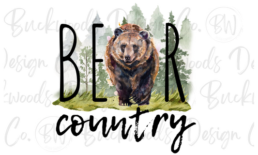 Bear Country Bear Hunting Digital Download PNG